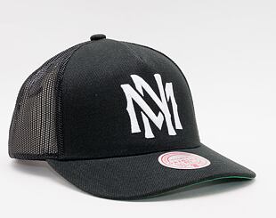 Mitchell & Ness Essential Trucker Snapback Branded Black Cap