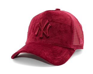 Kšiltovka New Era - MLB Velour 9FORTY Trucker - NY Yankees - Burgundy