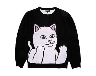 Svetr Rip N Dip - Lord Nermal Flippy Knitty Sweater - Black