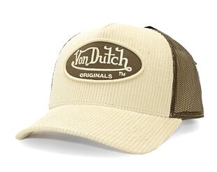 Kšiltovka Von Dutch Boston Trucker Cord Beige