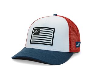 Kšiltovka Alpinestars - Flag Snapback - White/Navy/Red