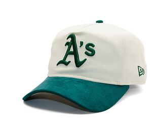 Kšiltovka New Era - MLB Script GOLFER - Oakland Athletics - Cream / Dark Green