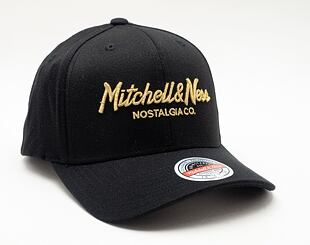 Mitchell & Ness Pinscript Redline Snapback Branded Black / Gold Cap