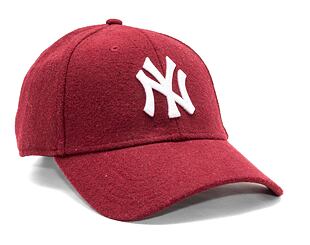 Kšiltovka New Era 9FORTY MLB Melton Wool Essential New York Yankees Cardinal / White