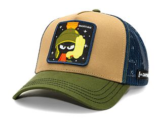 Kšiltovka Capslab Looney Tunes Trucker - Marvin the Martian - Brown / Grey / Green