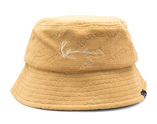 Klobouk Karl Kani Signature Frottee Bucket Hat sand