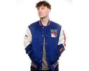 Bunda Mitchell & Ness - Team History Varsity Jacket Vintage Logo - New York Rangers - Blue