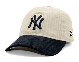 Kšiltovka New Era - MLB Cord 9TWENTY - NY Yankees - Cream / Navy