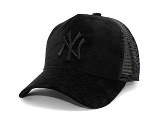 Kšiltovka New Era - MLB Velour 9FORTY Trucker - NY Yankees - Black