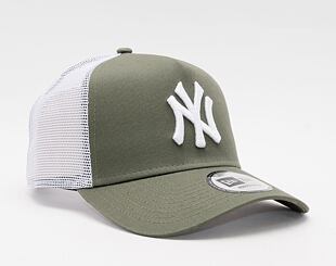 New Era 9FORTY Trucker MLB League Essential New York Yankees Olive / White Cap