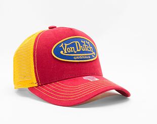 Von Dutch Boston Trucker Cotton Twill Red/Yellow Cap