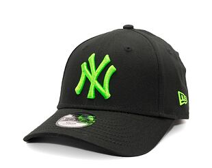 Dětská Kšiltovka New Era - 9FORTY Kids MLB Neon - NY Yankees - Black / Pink Glow