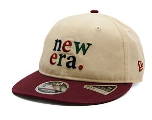 Kšiltovka New Era - Contrast Visor 9FIFTY Retro Crown - Cream / Maroon