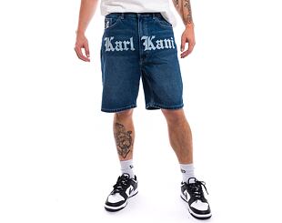 Kraťasy Karl Kani OG Old English Denim Shorts Vintage indigo