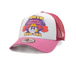 Kšiltovka New Era - 9FORTY Trucker Graphic Print - Tokyo - Pink