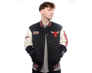 Bunda Mitchell & Ness - Team History Varsity Jacket Vintage Logo - Chicago Bulls - Black