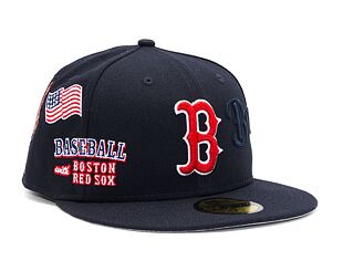 New Era 59FIFTY MLB Script 5 Boston Red Sox Navy / Red Cap