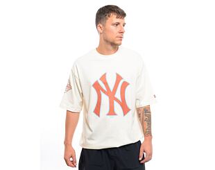 Triko New Era MLB World Series Back Print Oversized Tee New York Yankees - Off White / Terracotta