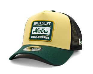 Kšiltovka New Era - Buffalo Patch Canvas 9FORTY Trucker - Vegas Gold / Dark Green