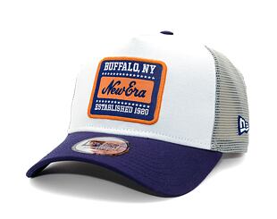 Kšiltovka New Era - Buffalo Patch Canvas 9FORTY Trucker - White / Light Navy