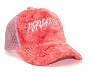 Kšiltovka Reflection Luxury Fuzzy Trucker - Coral Pink / White