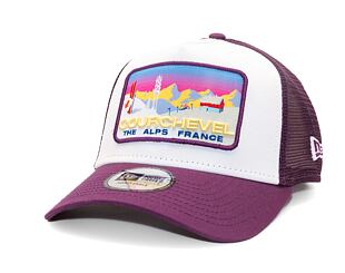 Kšiltovka New Era - 9FORTY A-Frame Trucker Ski Patch - Purple / White