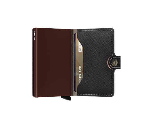 Secrid Miniwallet Saffiano Brown