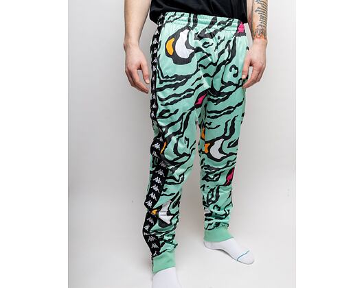 Kappa 222 Banda Rastoria Graphik Slim Green Sage - Black G Sweatpants