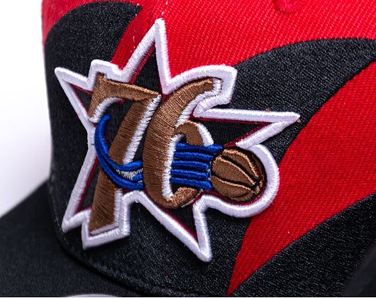 Mitchell & Ness Sharktooth Snapback HWC Philadelphia 76ers Black / Red Cap