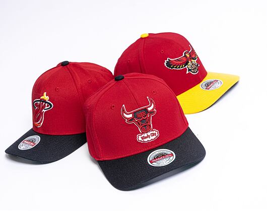 Mitchell & Ness Team 2 Tone 2.0 Stretch Snapback Hwc Chicago Bulls Red / Black Cap