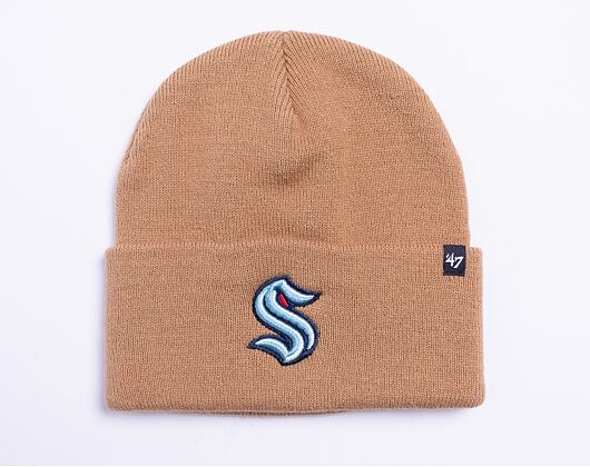 '47 Brand NHL Seattle Kraken Haymaker '47 Cuff Knit Camel Winter Beanie