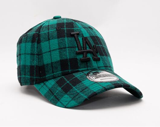 New Era 9FORTY MLB Plaid  Los Angeles Dodgers Green Cap