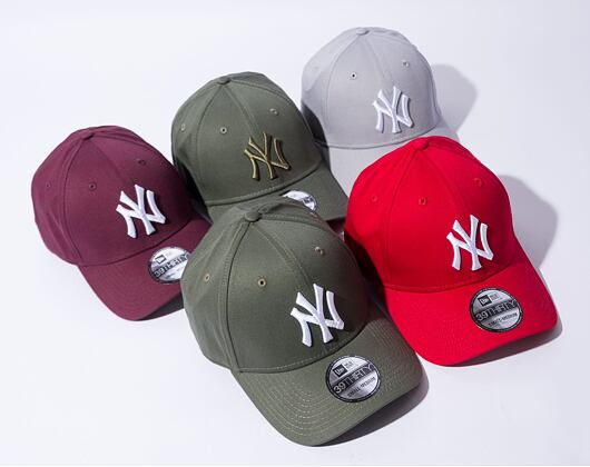 New Era League Basic New York Yankees Grey/White 39THIRTY Stretchfit Cap