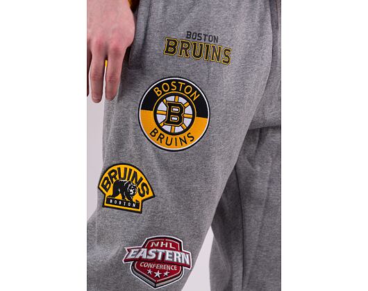 Tepláky Mitchell & Ness NHL M&N CITY COLLECTION FLEECE PANT BRUINS Grey Heather