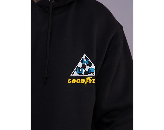 Mikina HUF × GOODYEAR Grand Prix Triple Triangle Hoodie Black