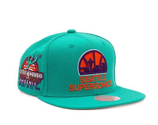 Kšiltovka Mitchell & Ness NBA Desert Green Snapback Hwc Seattle Supersonics Teal