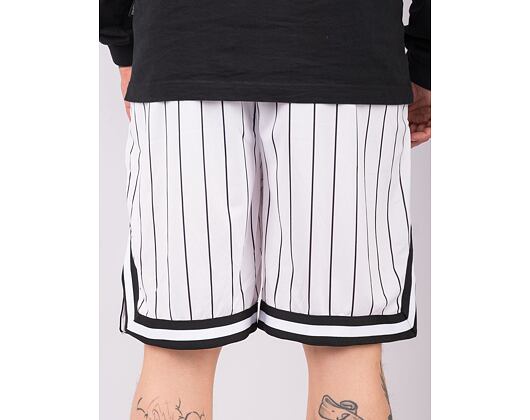 Karl Kani Small Signature Pinstripe Mesh Shorts white/black