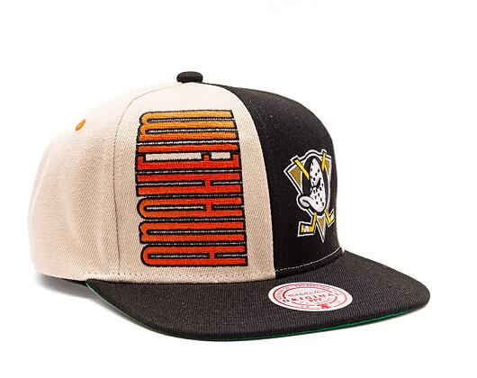 Kšiltovka Mitchell & Ness NHL Pop Panel Snapback Anaheim Ducks Off White