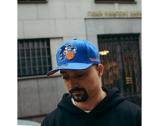 Kšiltovka Mitchell & Ness NBA Logo History Fitted Hwc New York Knicks Blue