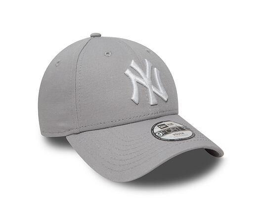 New Era League Basic New York Yankees Grey/White Child 9FORTY Strapback Kids Cap