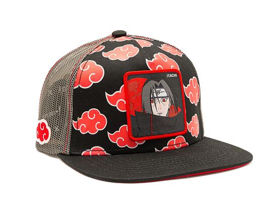 Kšiltovka Capslab Naruto - Itachi Uchiha Flat Black / Red