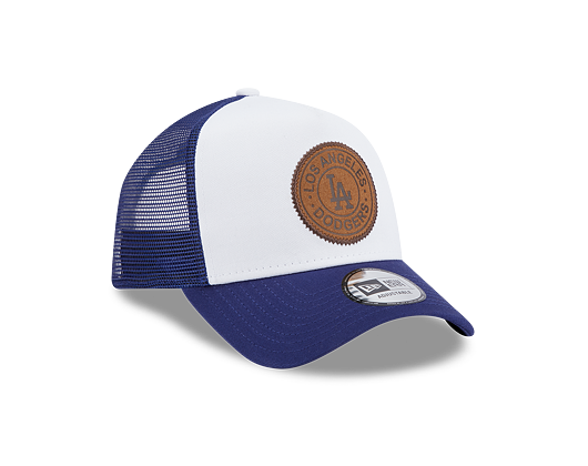 Kšiltovka New Era 9FORTY A-Frame Trucker MLB Team Patch Los Angeles Dodgers White / Dark Royal