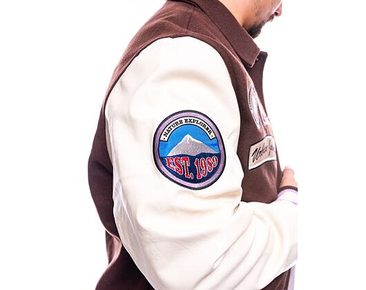 Bunda Karl Kani Chest Signature Block College Jacket brown/off white