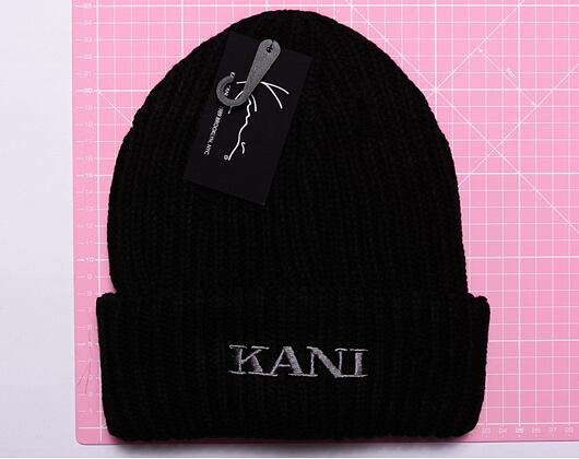 Kulich Karl Kani Small Retro Embro DamageBeanie black/grey