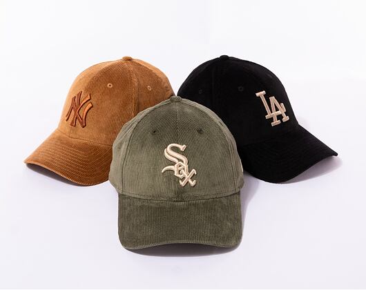 Kšiltovka New Era 9FORTY MLB Cord Chicago White Sox New Olive / Stone