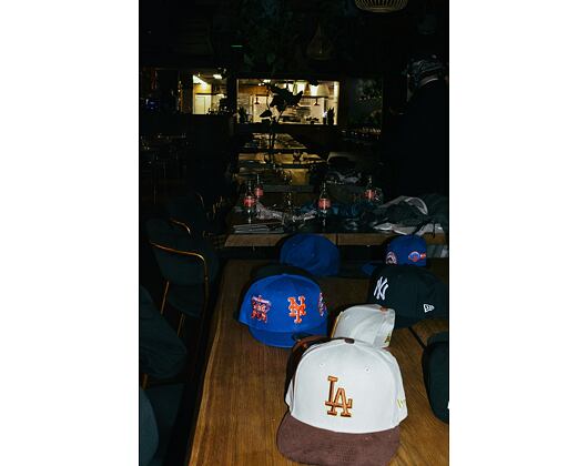 Kšiltovka New Era 59FIFTY MLB Cord Los Angeles Dodgers Stone / Caramel Brown / Pineapple