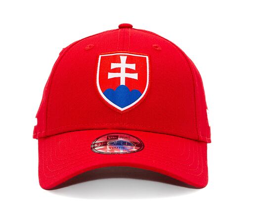 Dětská Kšiltovka New Era 9FORTY Kids National Team - Slovakia Scarlet