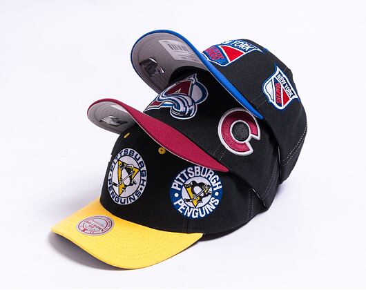 Kšiltovka Mitchell & Ness Overbite Pro Snapback Vntg Pittsburgh Penguins Black