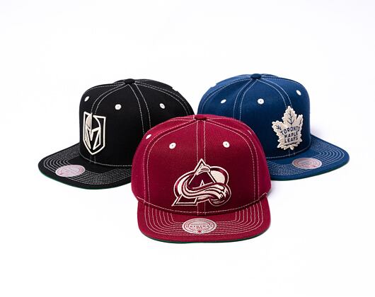 Kšiltovka Mitchell & Ness Contrast Natural Snapback Colorado Avalanche Maroon