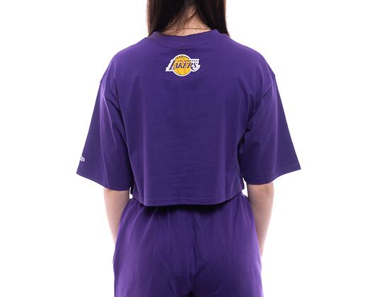 Dámské Triko New Era NBA Team Wordmark Crop Tee Los Angeles Lakers - Purple / Gold